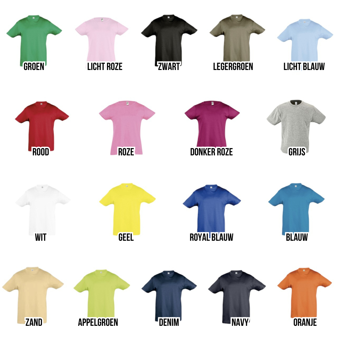 Verjaardag t-shirt met eigen tekst/idee