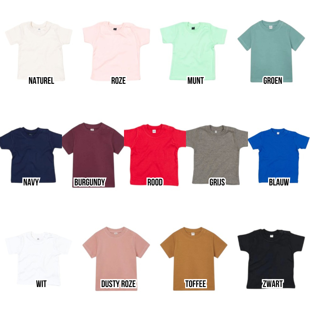 Verjaardag t-shirt met eigen tekst/idee