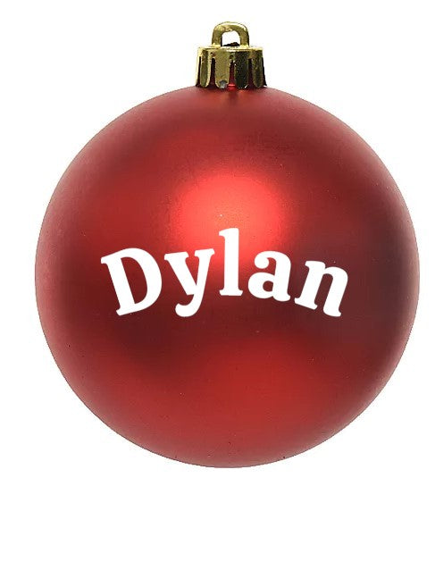 Gepersonaliseerde kerstbal – in rood, wit of goud