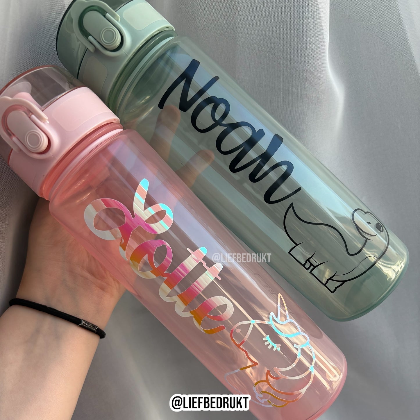 Waterfles met naam/figuur