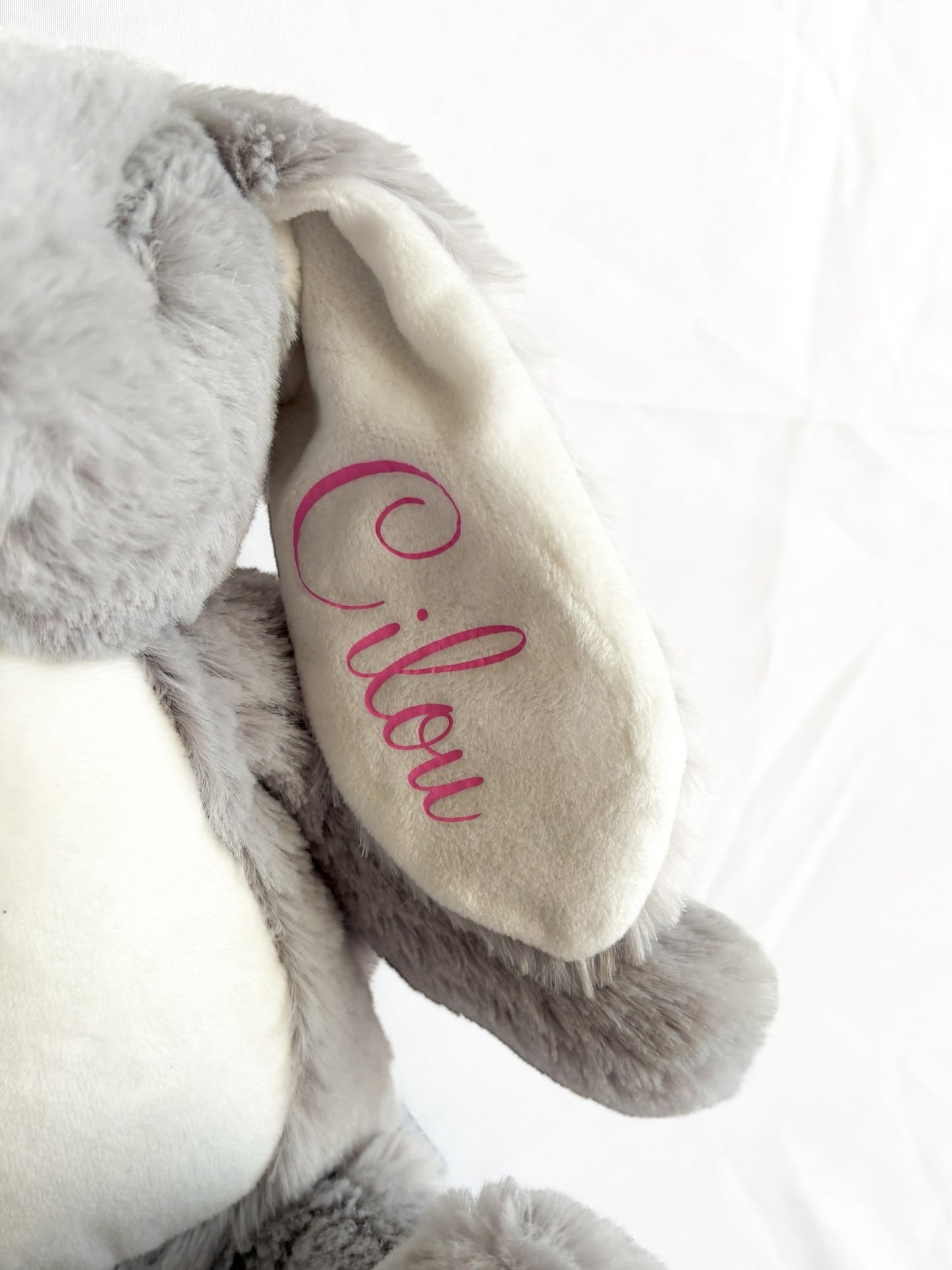 Knuffelkonijn met naam of geboortegegevens