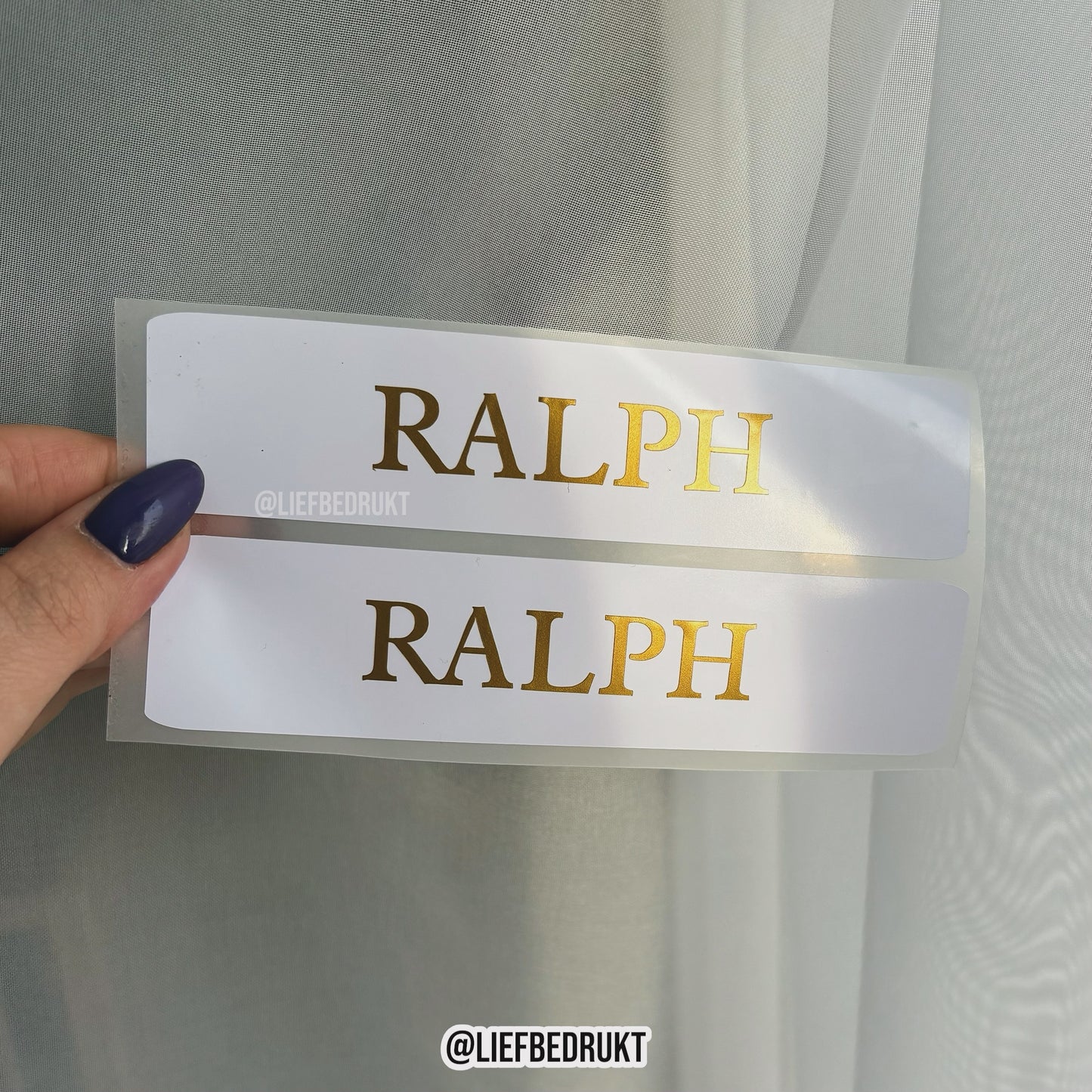 Eigen tekst/ontwerp vinylstickers