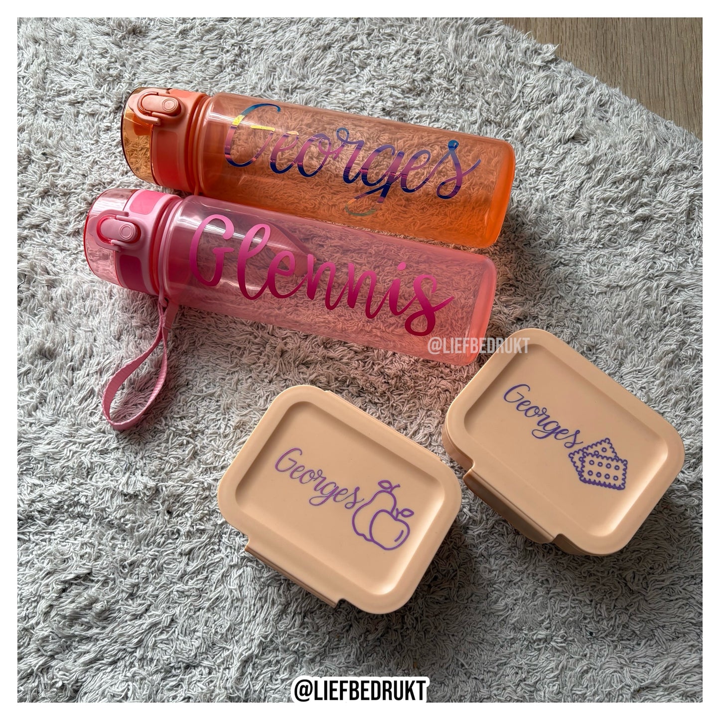 Waterfles met naam/figuur