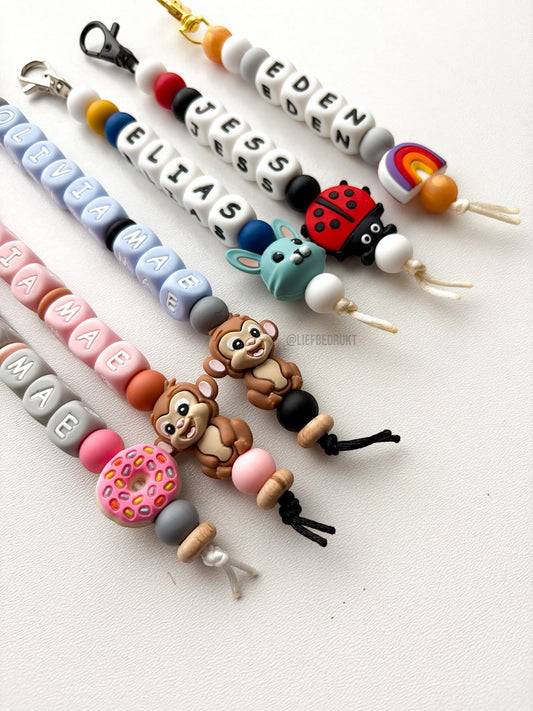 Siliconen sleutelhanger met naam