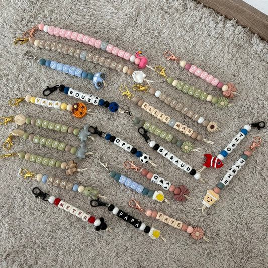 Siliconen sleutelhanger met naam