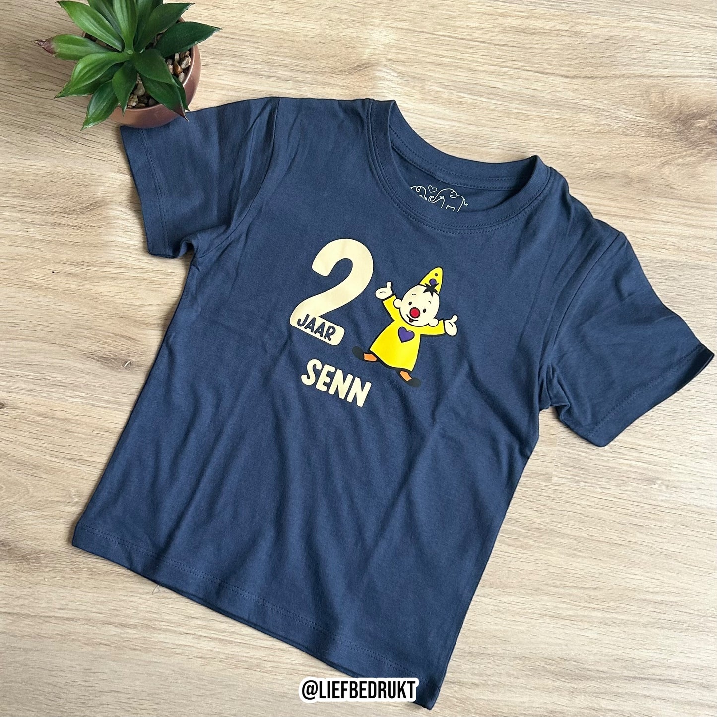 Verjaardag t-shirt met eigen tekst/idee
