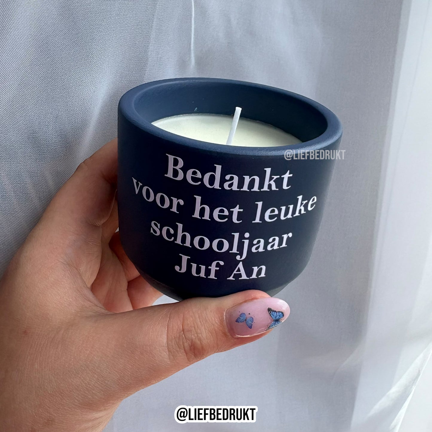 Kaars met naam/tekst
