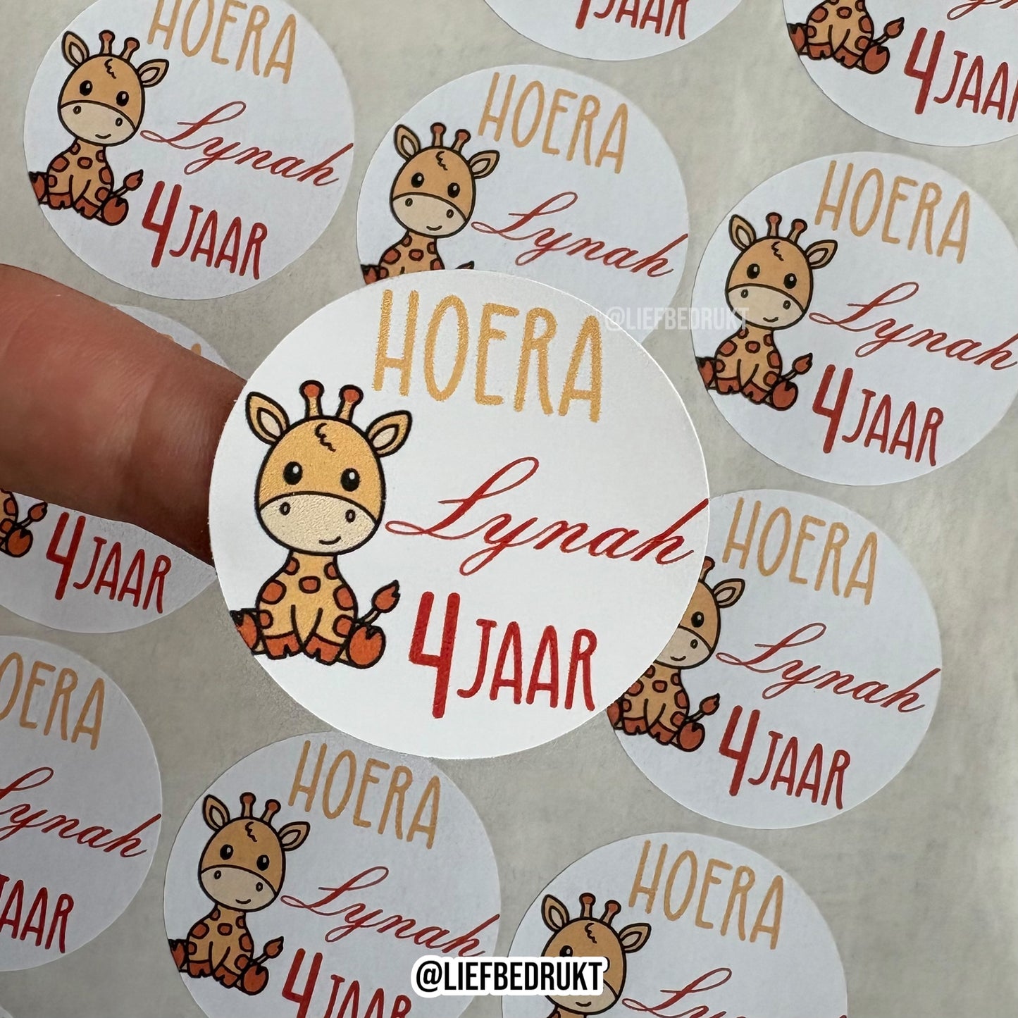 Geprinte sticker(s) naar wens