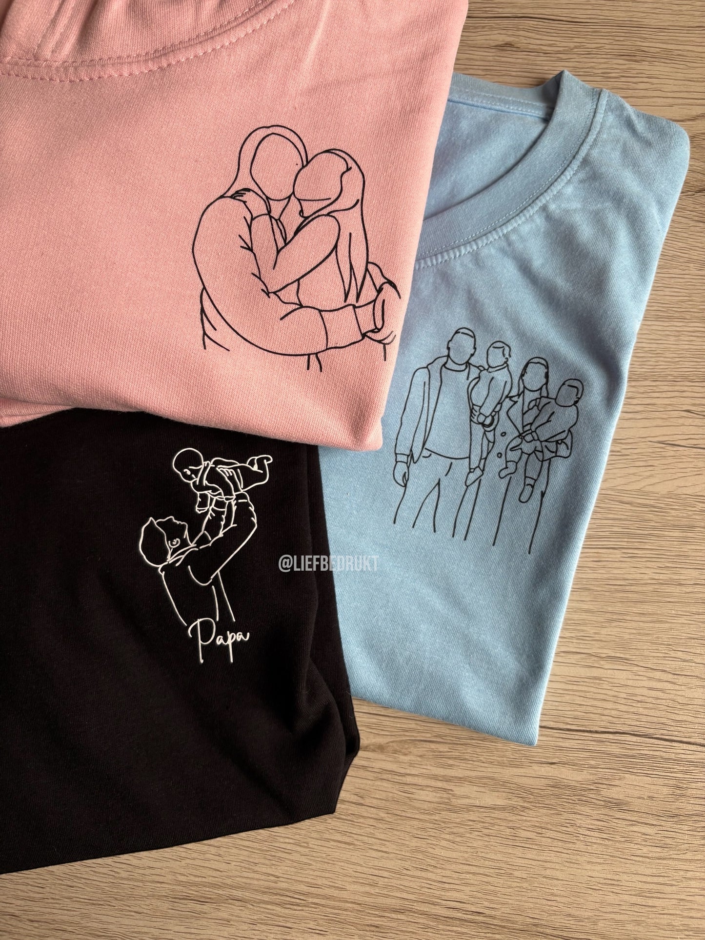 Volwassen t-shirt met lijntekening