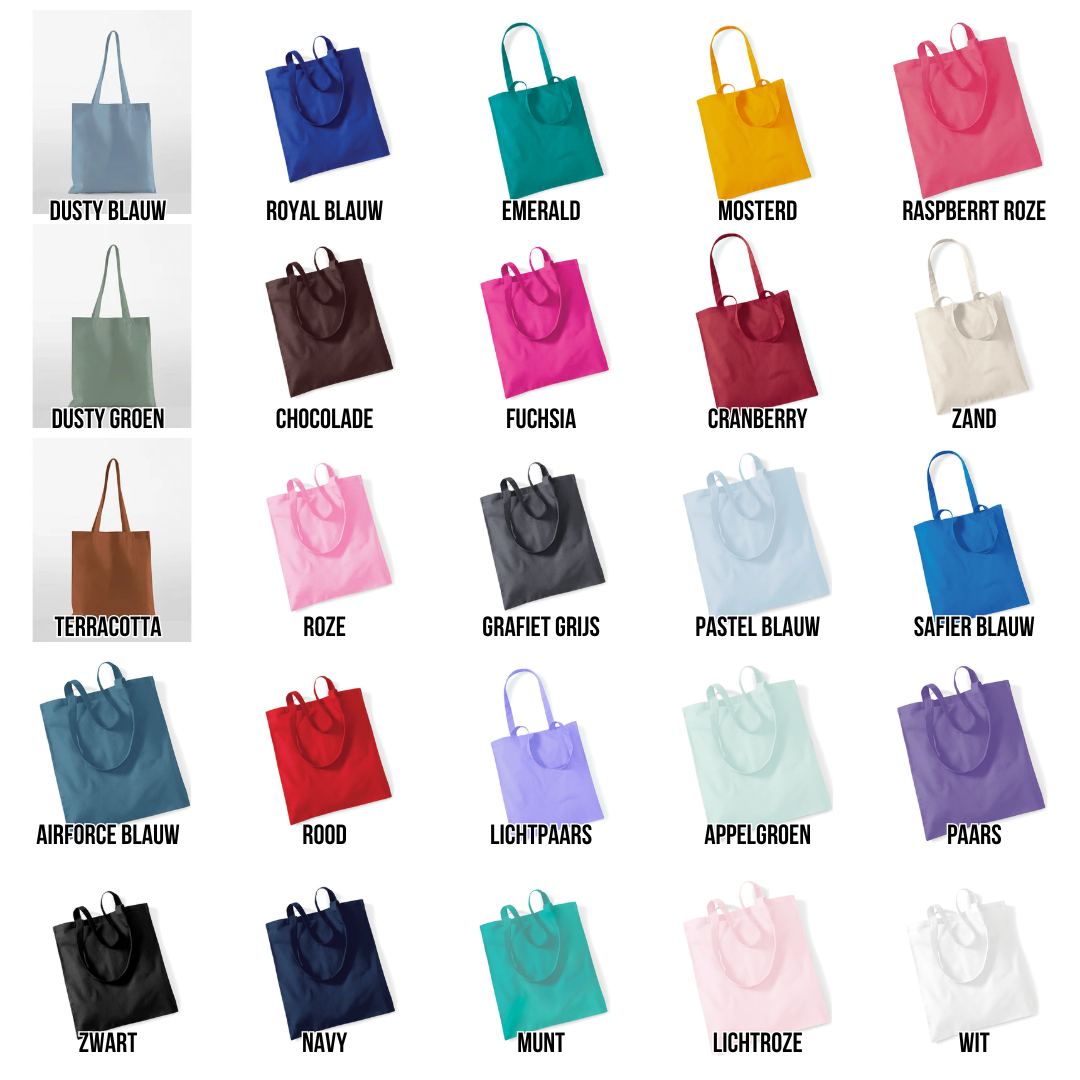Tote bag met lijntekening