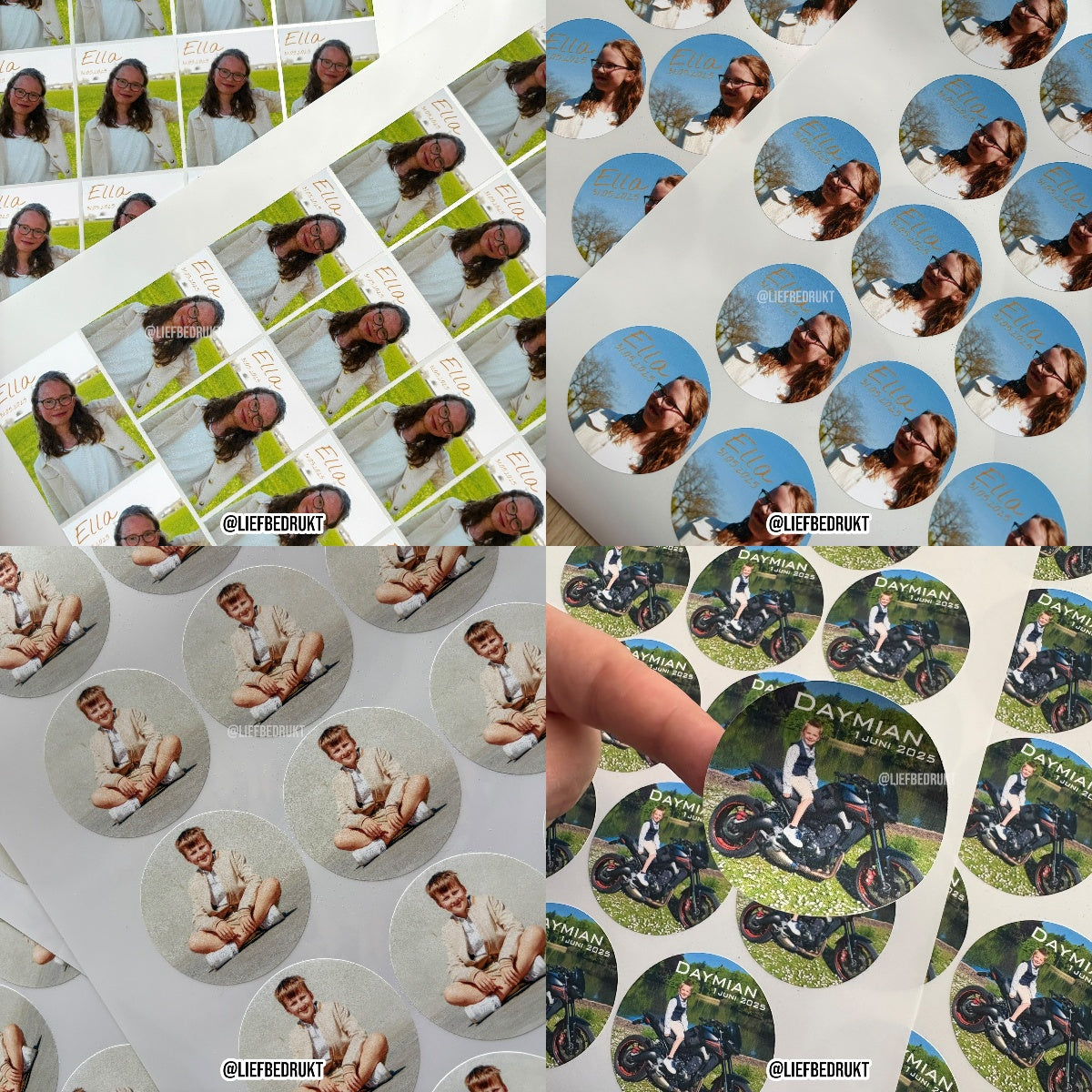 Geprinte sticker(s) met foto