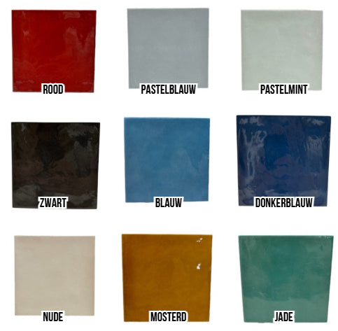 Tegel met handgetekende Echo silhouet