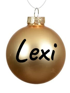 Gepersonaliseerde kerstbal – in rood, wit of goud