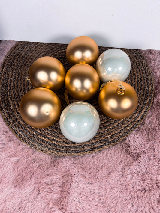 set blanco kerstballen