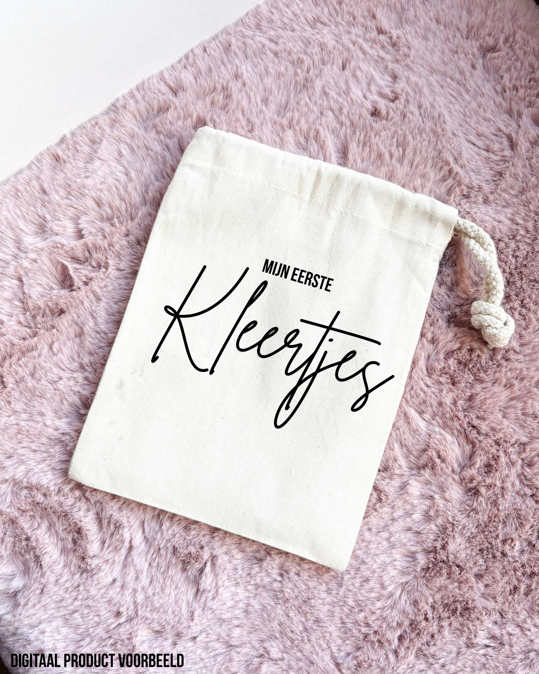 Bewaarzakje  mijn eerste of reserve kleertjes