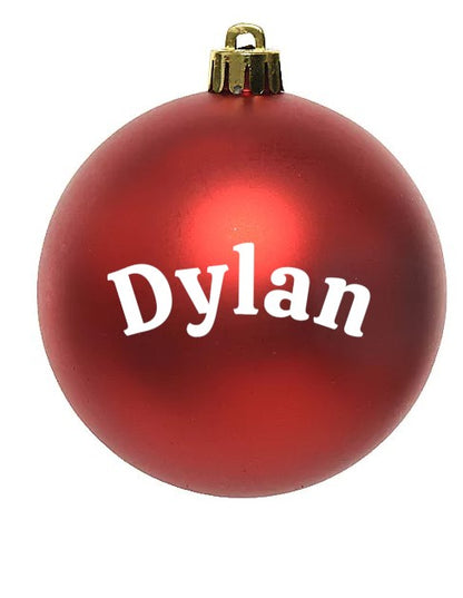 Gepersonaliseerde kerstbal – in rood, wit of goud