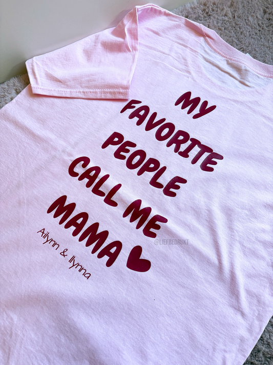 Comfy oversized t-shirt met “my favorite people call me mama”