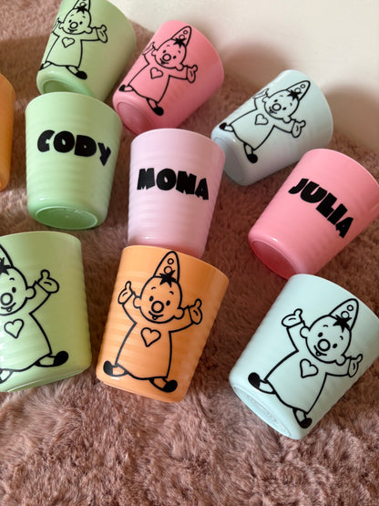 Traktatie beker met naam en/of thema