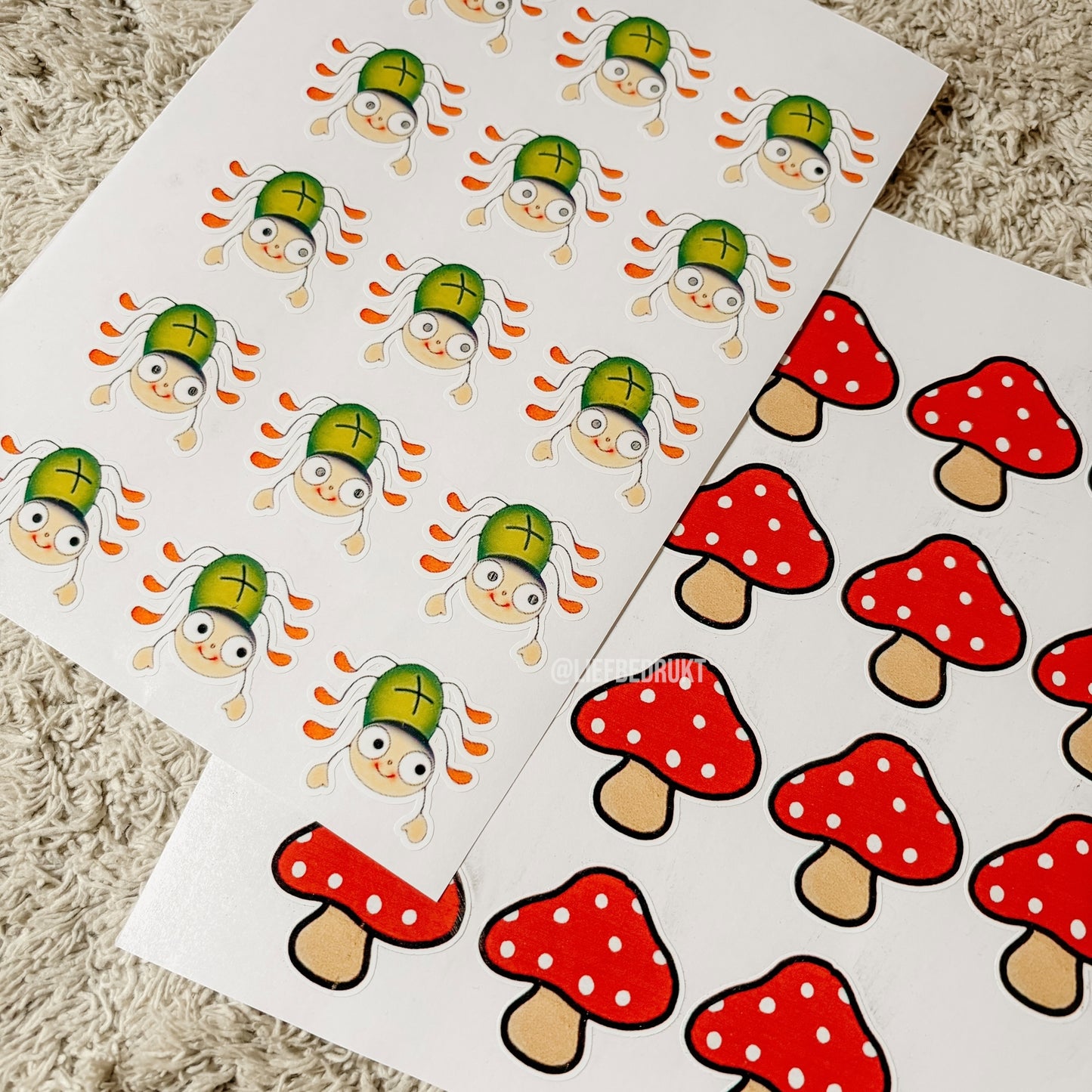 Geprinte stickers in eigen vorm