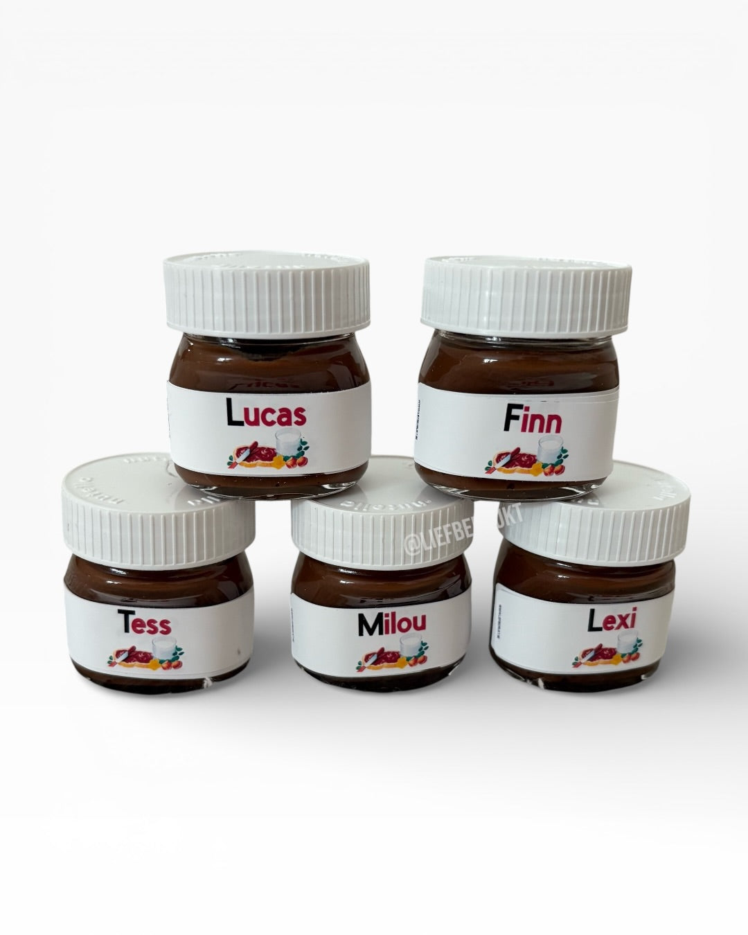 Chocopotjes mini met naam/vraag