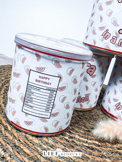 Gepersonaliseerde pringles met thema/foto naar wens