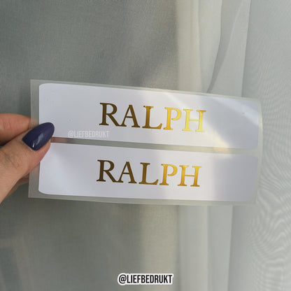Eigen tekst/ontwerp vinylstickers