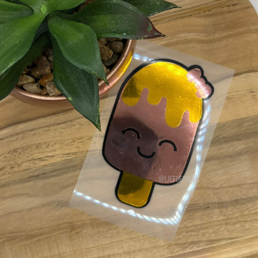 Vinyl sticker IJSJE  in metallic kleuren