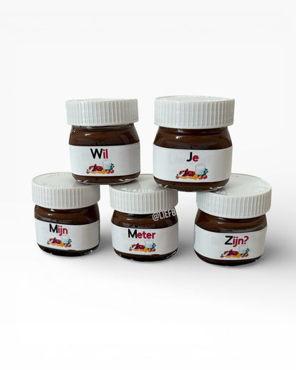 Chocopotjes mini met naam/vraag