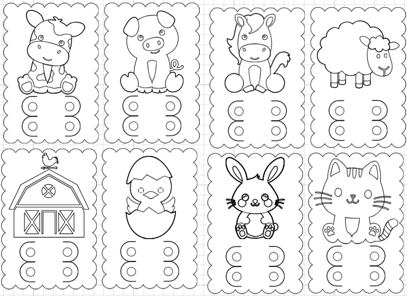 kleur traktatie - set van 8