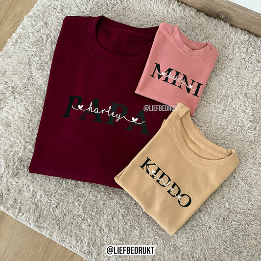 Sweater/hoodie met eigen tekst/idee