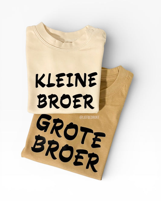 T-shirt grote/kleine broer/zus
