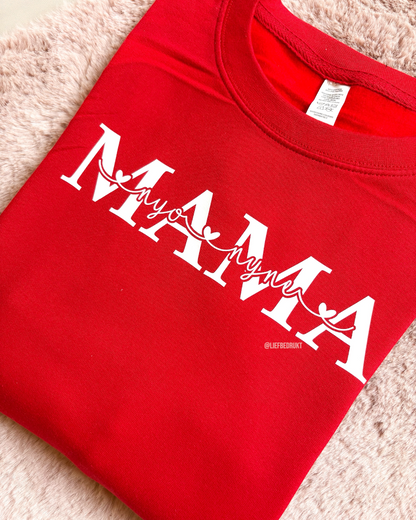 Sweater of hoodie voor mama/papa met naam/namen