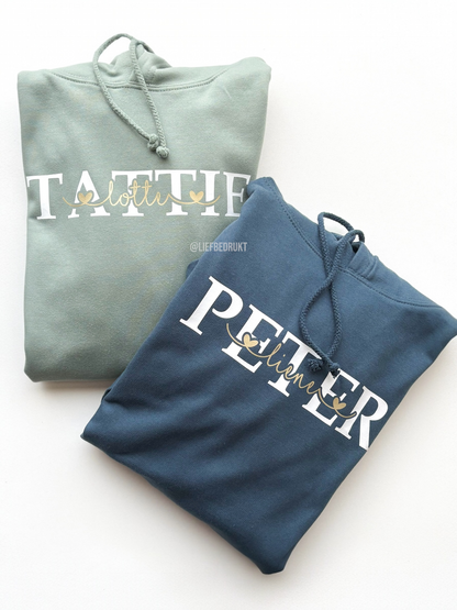 Sweater of hoodie voor meter/peter/peetje/metie/petje/...