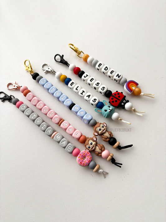 Siliconen sleutelhanger met naam