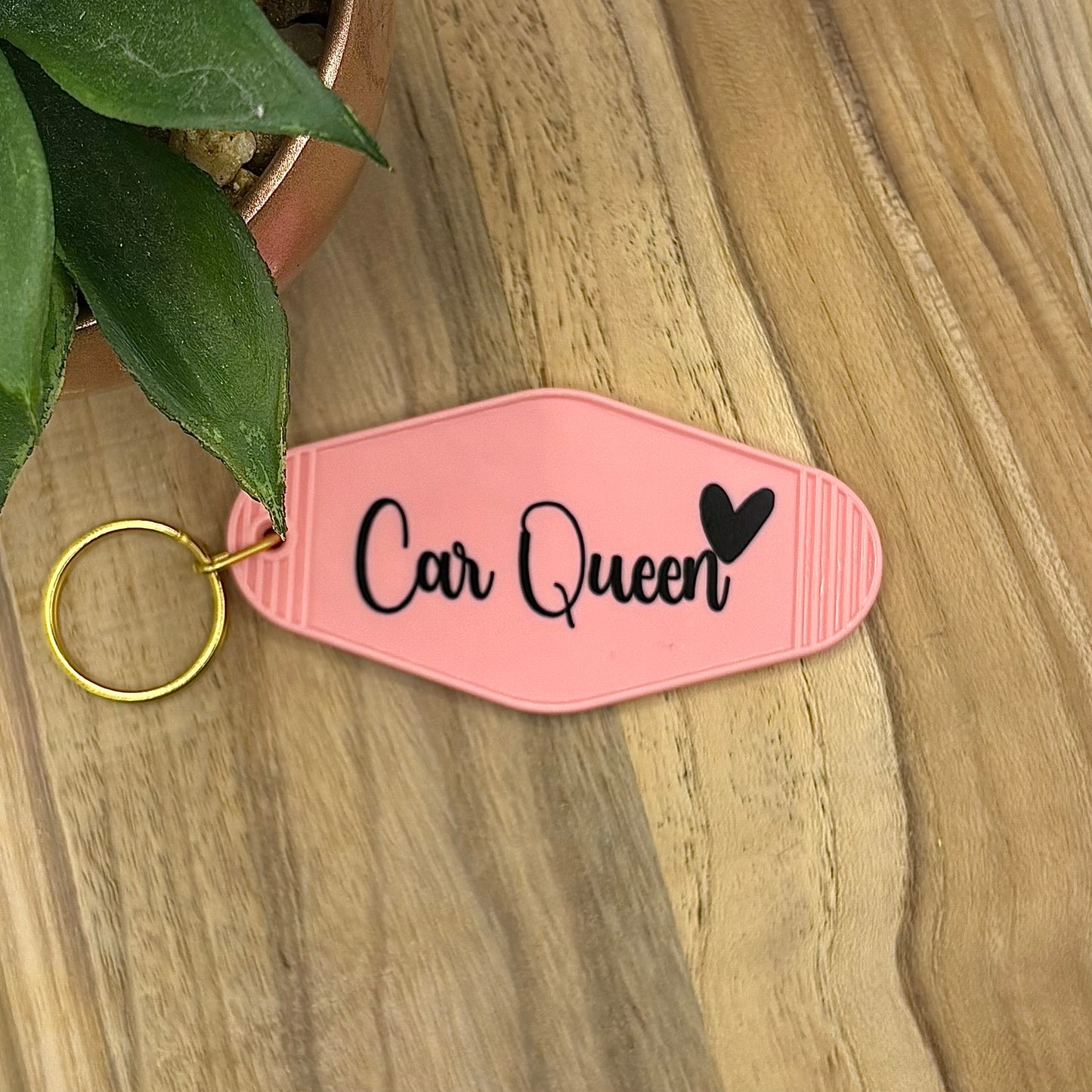 Sleutelhanger 'CAR QUEEN' - hard plastiek