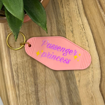 Sleutelhanger 'PASSENGER PRINCESS' holografische bedrukking - hard plastiek