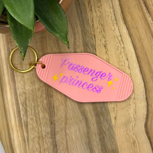 Sleutelhanger 'PASSENGER PRINCESS' holografische bedrukking - hard plastiek