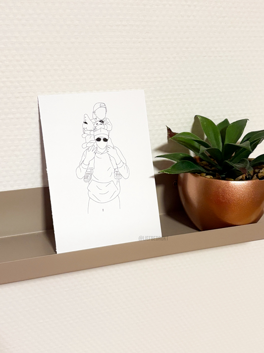 Postkaart illustratie ( vanaf 4 stuks )