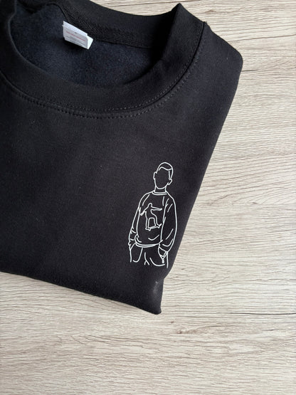 Volwassen sweater met lijntekening