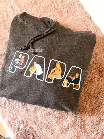 Volwassen sweater of hoodie met cartoon illustratie