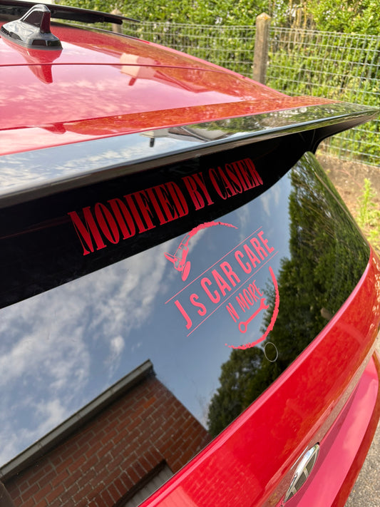 Gepersonaliseerde autosticker op maat (vinyl)