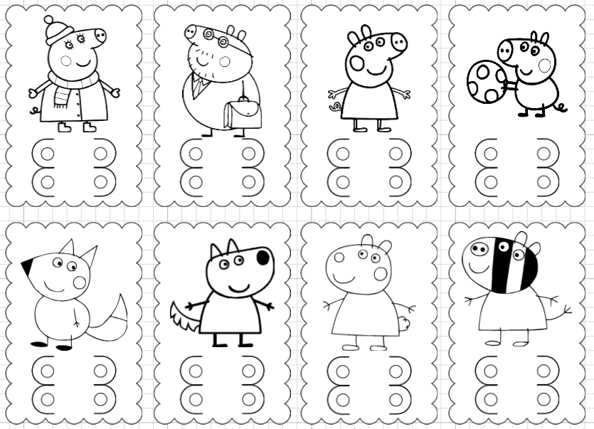 kleur traktatie - set van 8