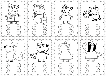 kleur traktatie - set van 8