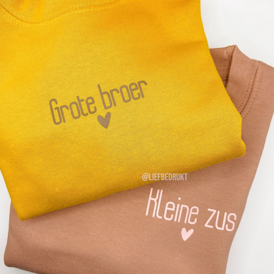 Sweater/hoodie grote/kleine broer/zus