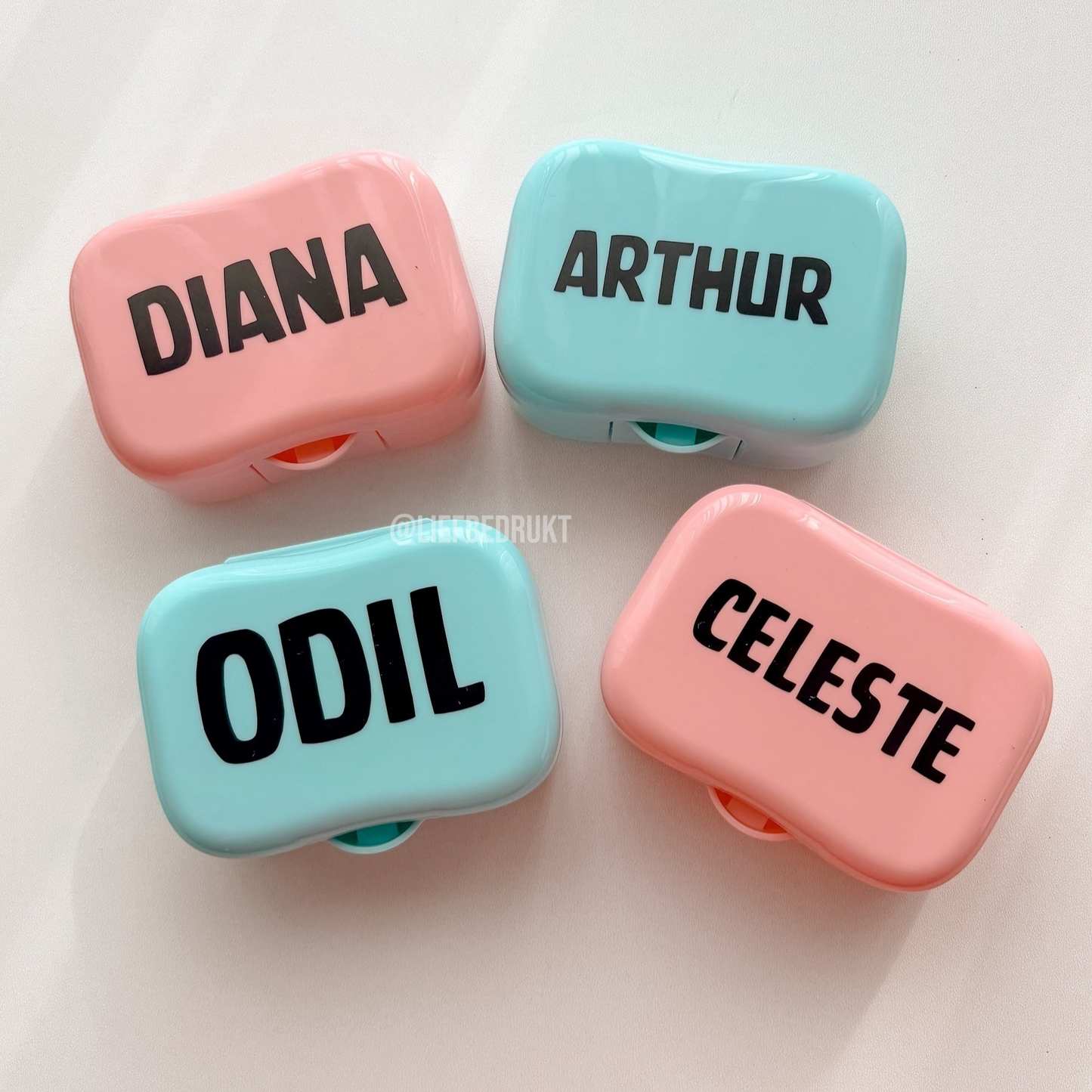 Traktatie snackdoosje met naam