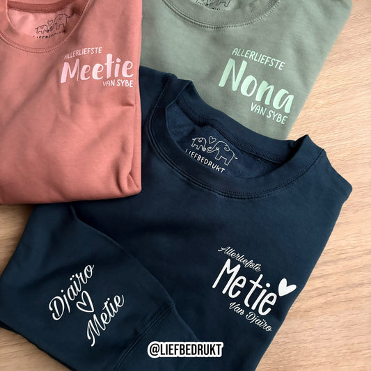 Sweater/hoodie allerliefste -naam- van...