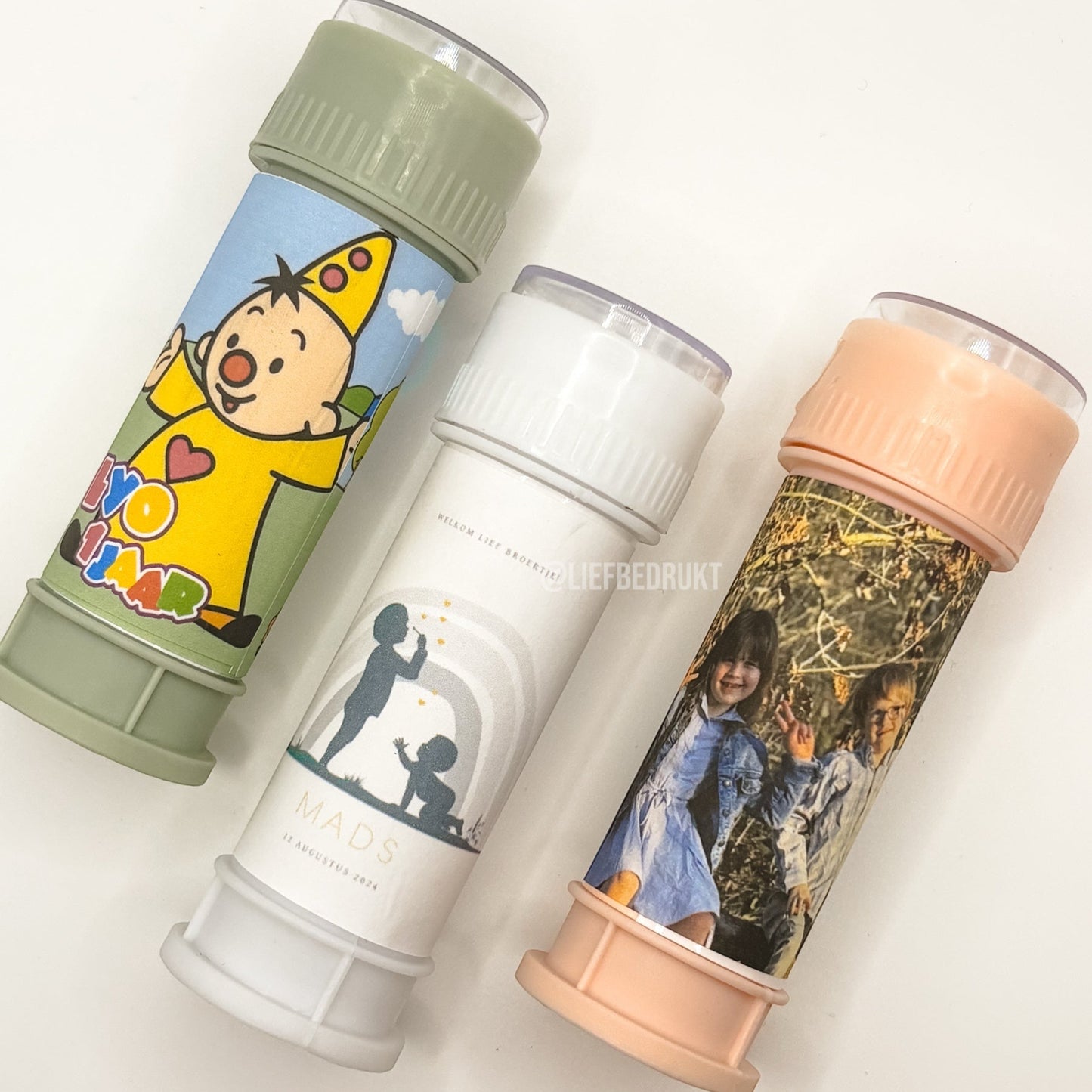 Bellenblaas met thema/foto