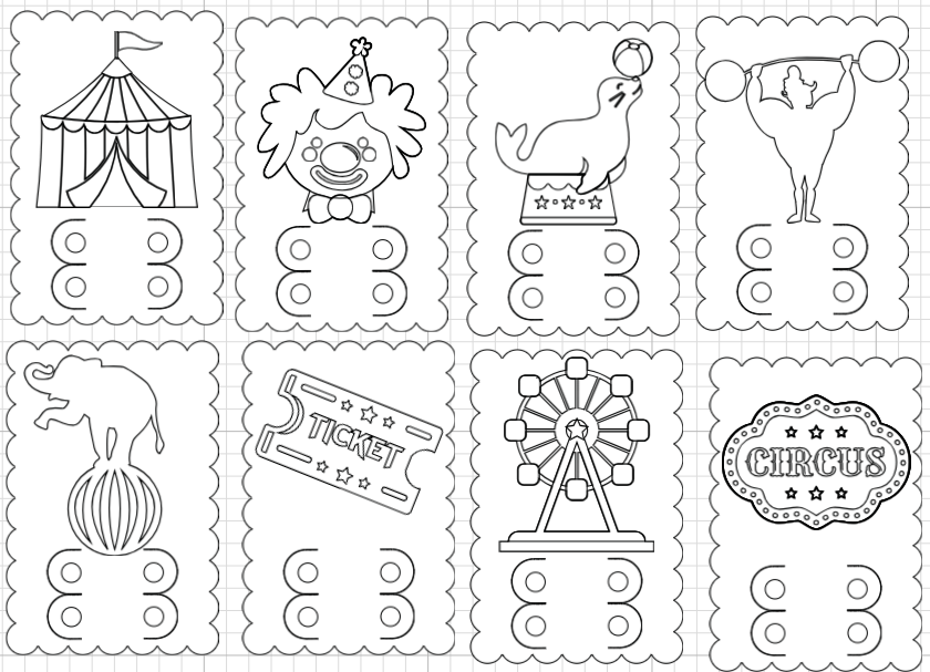 kleur traktatie - set van 8
