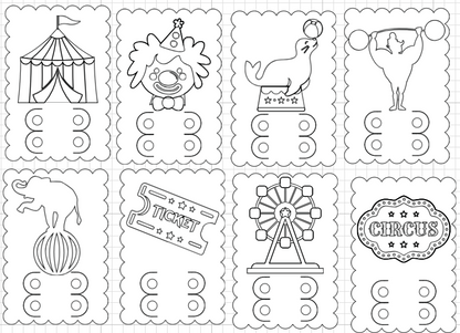 kleur traktatie - set van 8