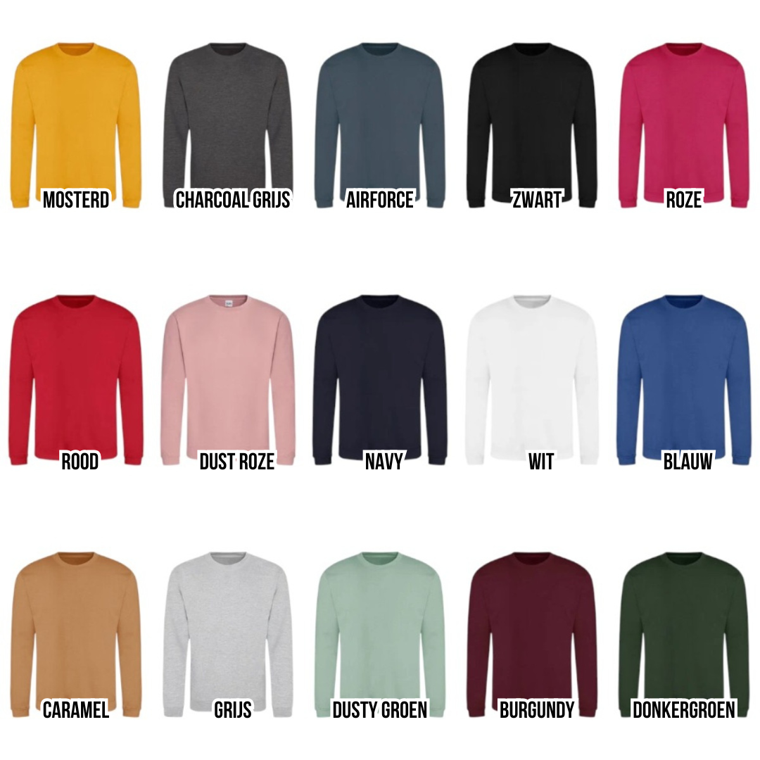 Sweater/hoodie met 'naam est. datum'